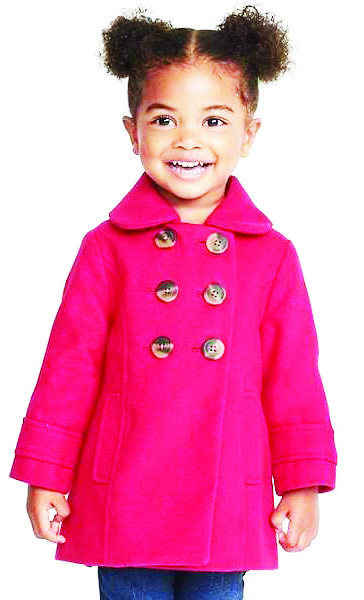 pink pea coat for kids
