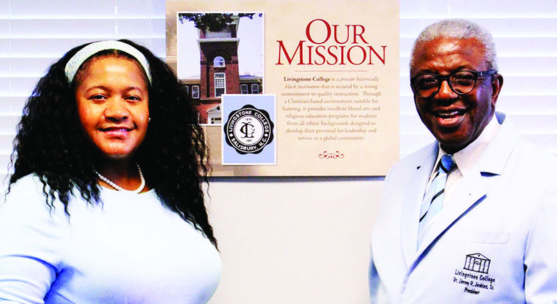 Dr. Da'Tarvia Parris and LC President, Dr. Jimmy R. Jenkins, Sr.