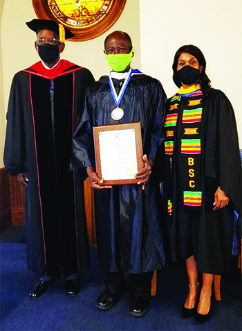Rev. Roland Jordan with Dr. Melvin Issador and Karen Sores