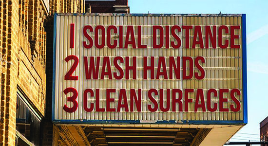 Social Distance, Wash Hands, Clean Surfaces