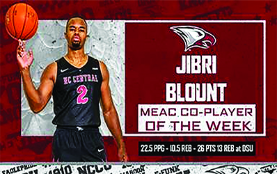 Jibri Blount MEAC Co-Player of the Week