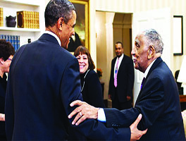 Barack Obama and Joseph Lowery