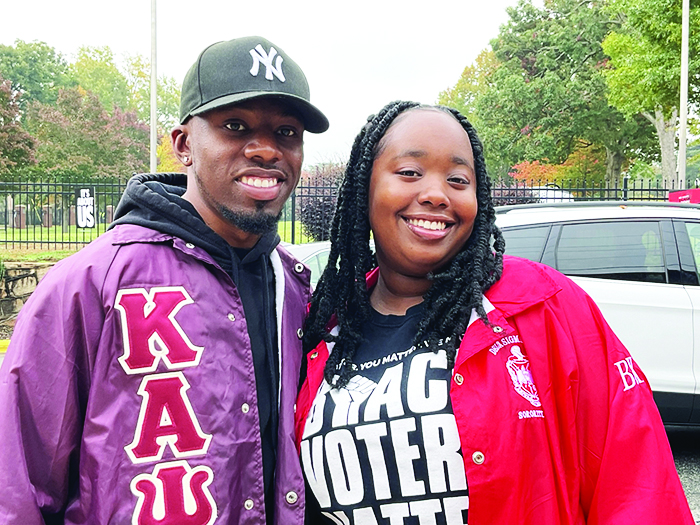 Livingstone College Greeks at Polling Location